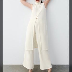 Zara 2 piece set - soft wide leg pants & slit dress 0264/483 and 0264/484 small